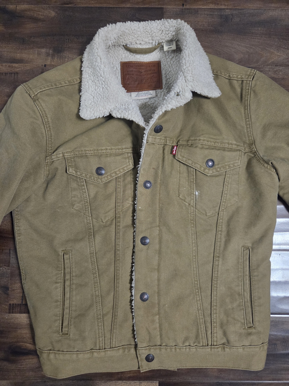Levi's Tan Sherpa Collar Trucker Jacket